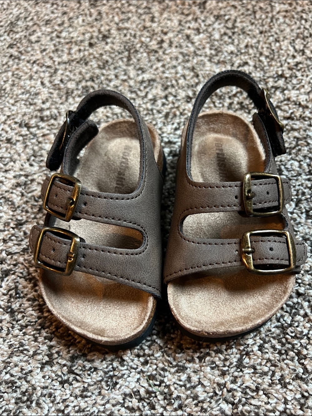 Northside Kids Brown Dual Buckle Comfort Sandals